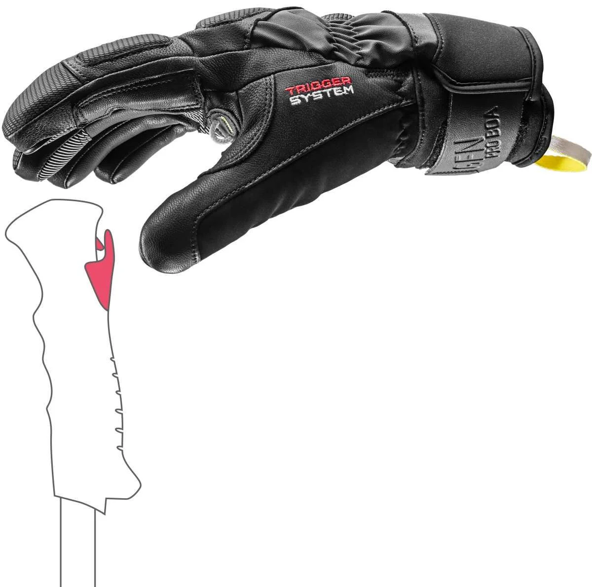 Leki Griffin Tune 3D Boa®, black-graphite-ice lemon síruha (black-graphite-ice lemon), 3. nézet