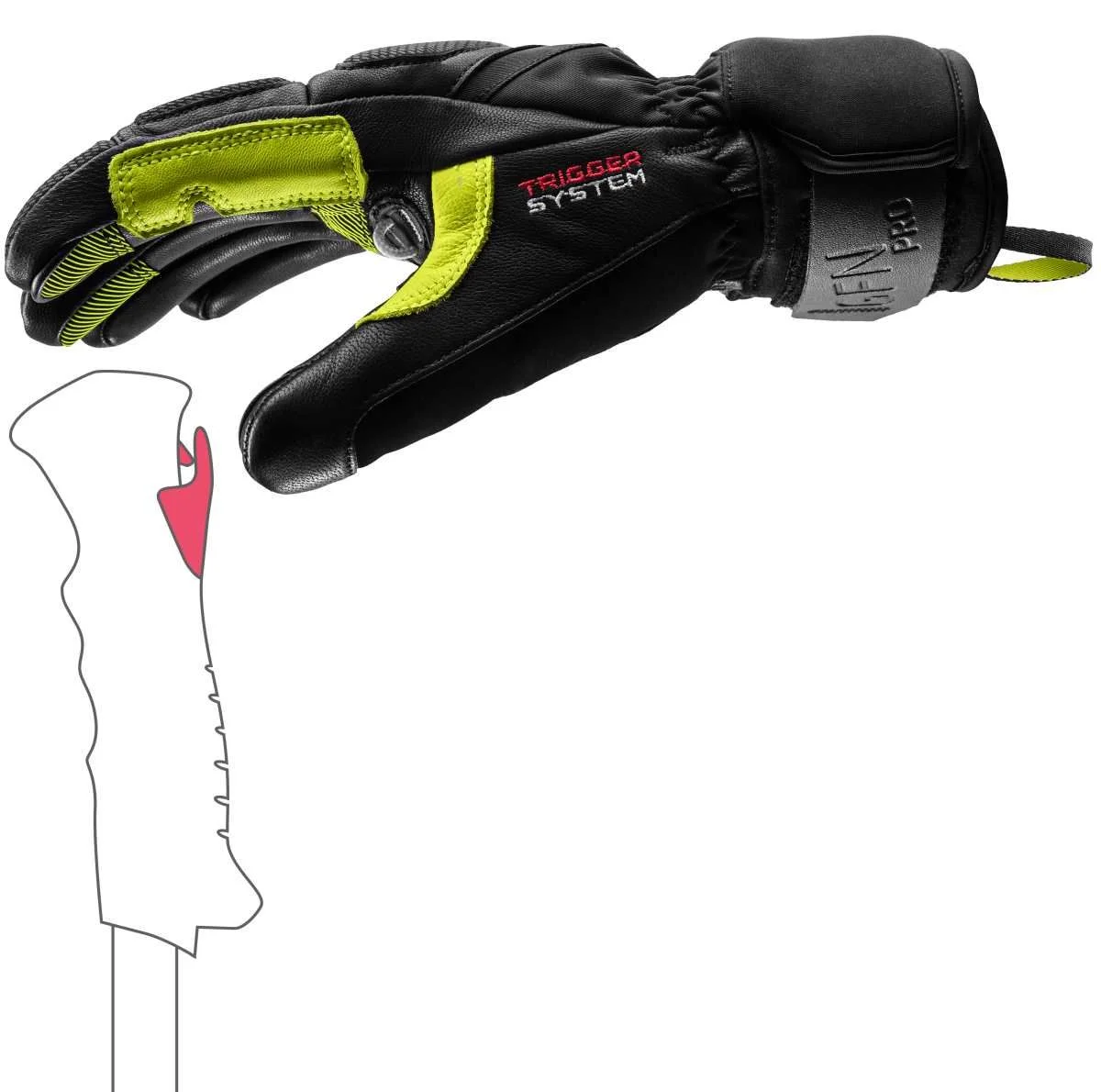Leki Griffin Pro 3D síruha (black-lime-white), 3. nézet