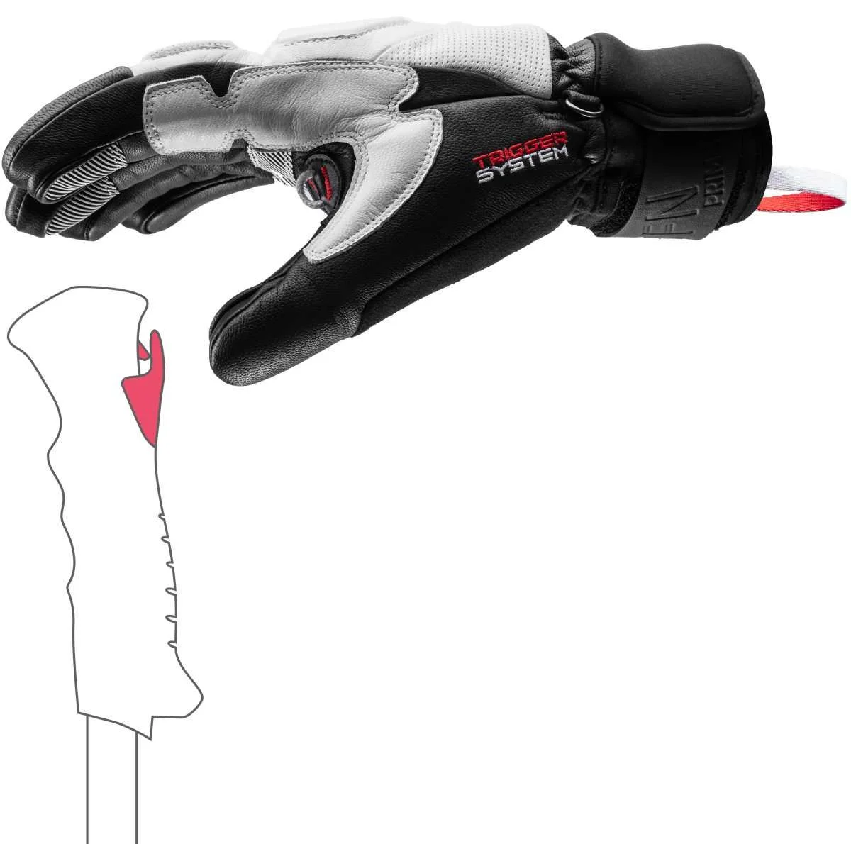 Leki Griffin Prime 3D síruha (white-black-graphite), 3. nézet