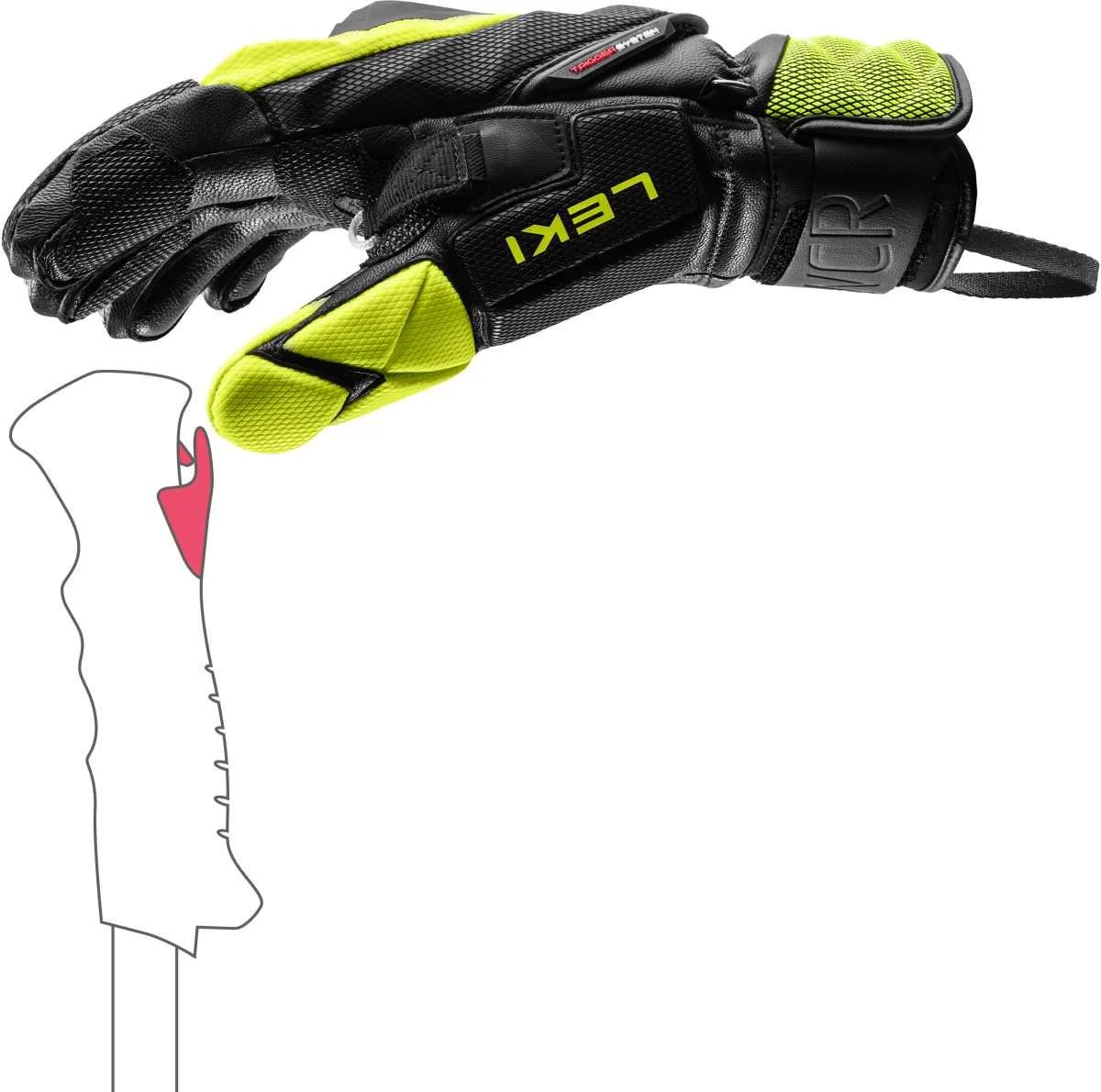 Leki WCR Venom SL 3D, black-ice lemon síruha (black-ice lemon), 3. nézet