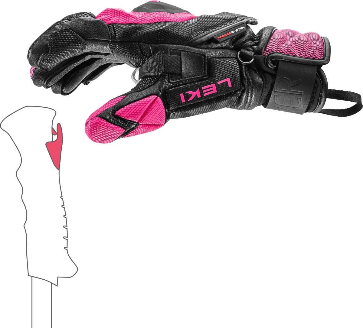 Leki WCR Venom SL 3D síruha (black-pink), 3. nézet