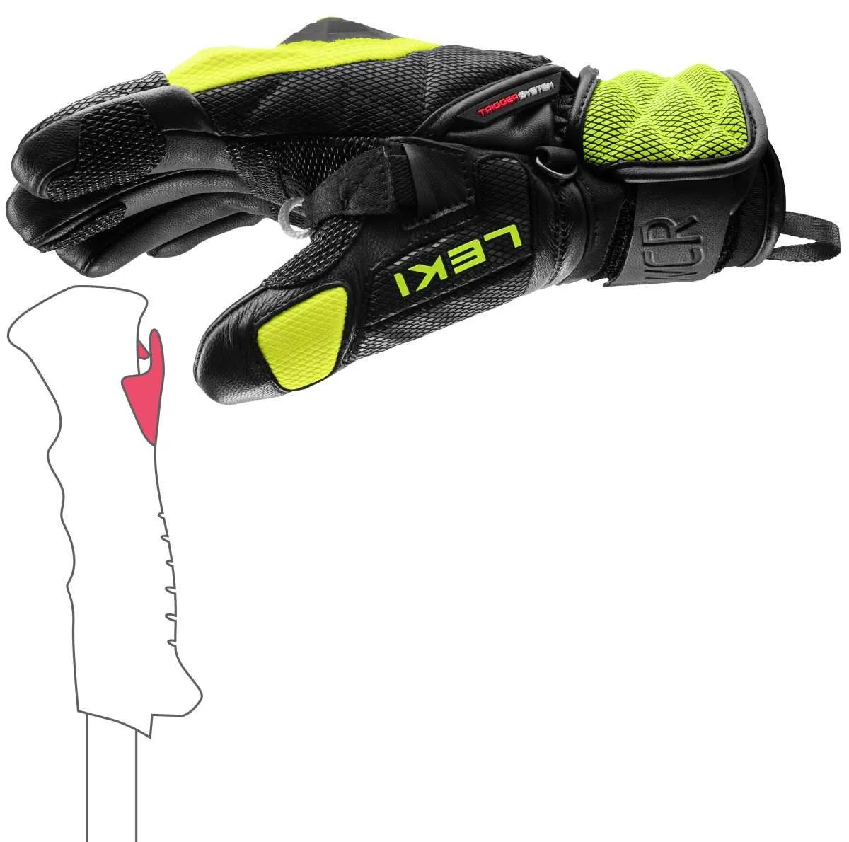 Leki WCR Venom 3D Junior, black-ice lemon síruha (black-ice lemon), 3. nézet