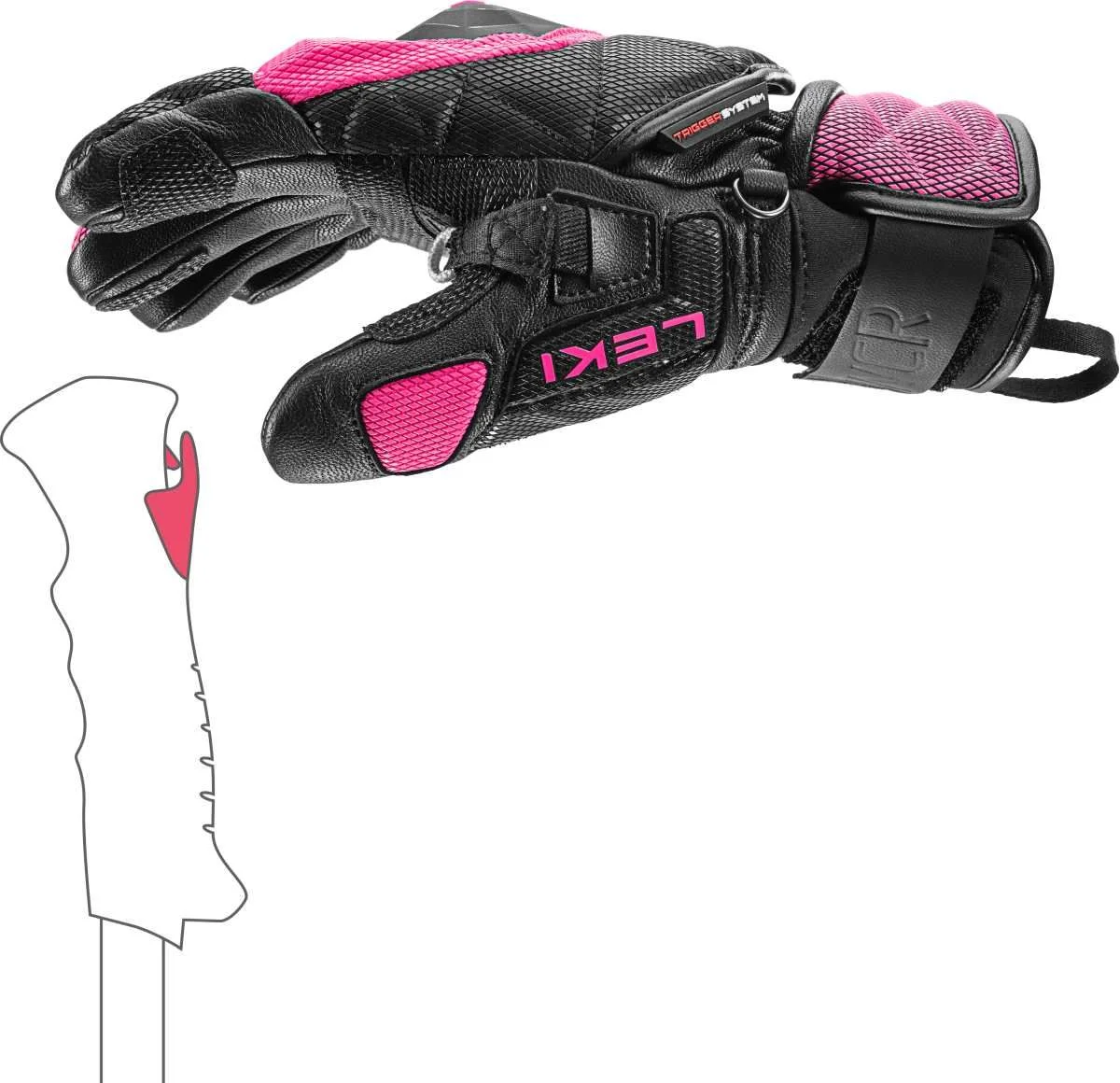 Leki WCR Venom 3D Junior síruha (black-pink), 3. nézet