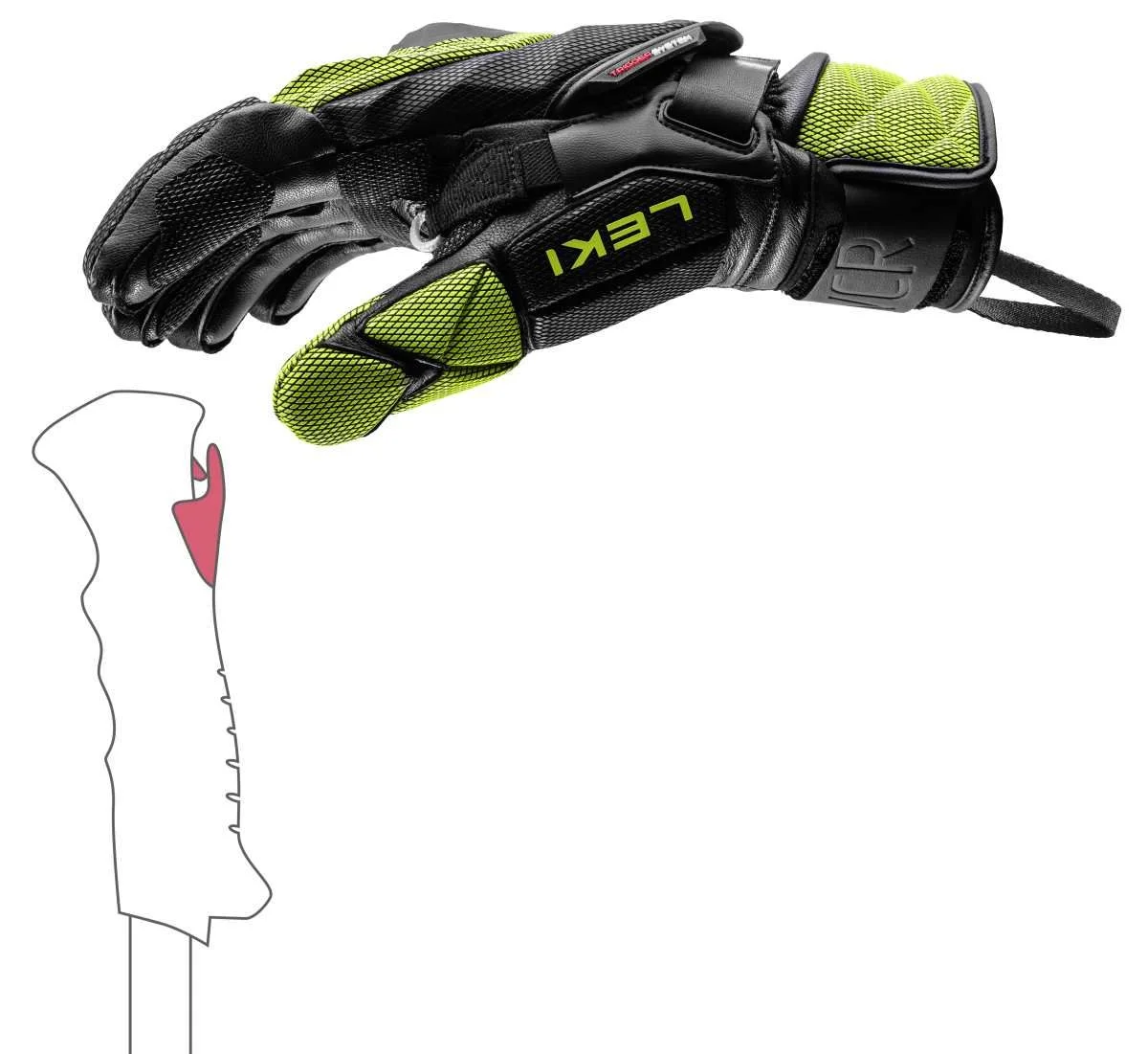 Leki WCR Venom GS 3D, black-ice lemon síruha (black-ice lemon), 3. nézet