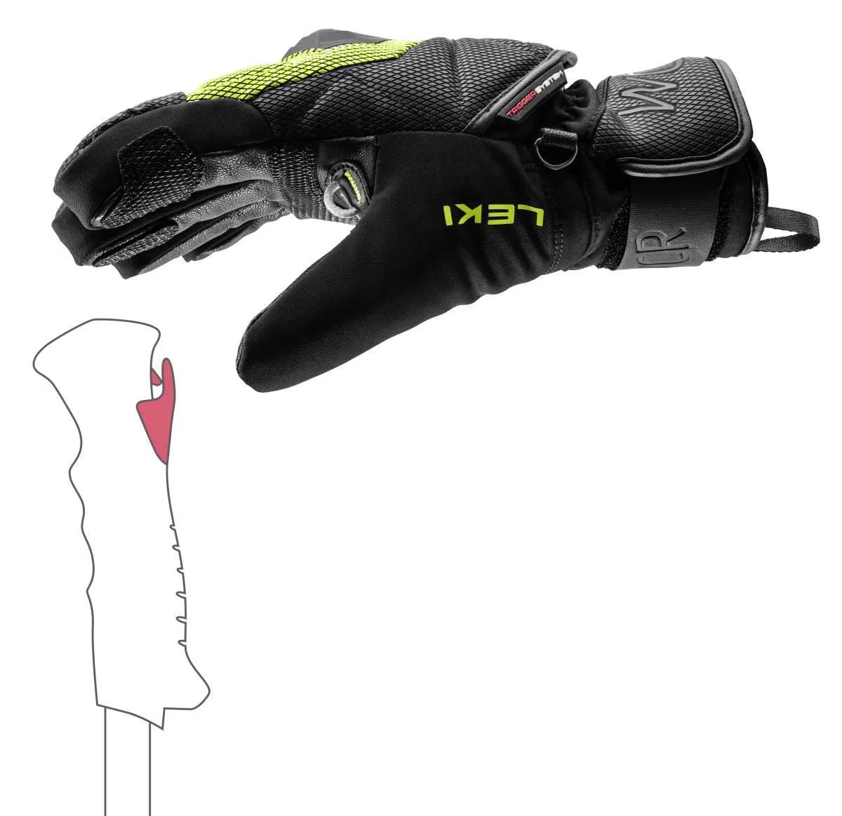 Leki WCR Coach 3D Junior, black-ice lemon síruha (black-ice lemon), 3. nézet