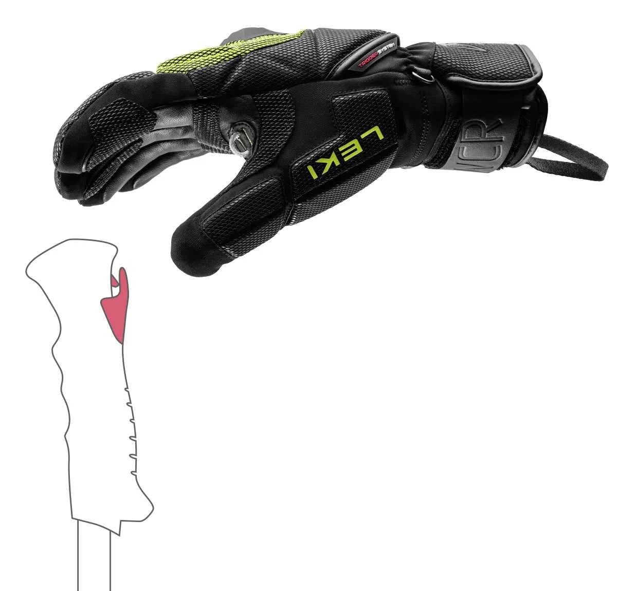 Leki WCR Coach 3D , black-ice lemon síruha (black-ice lemon), 3. nézet
