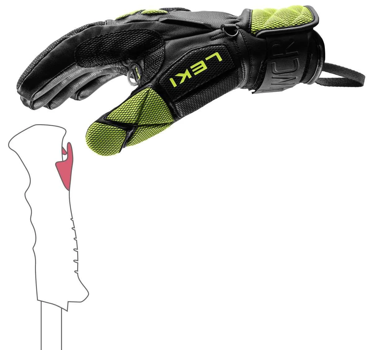 Leki WCR Venom DH 3D, black-ice lemon síruha (black-ice lemon), 3. nézet