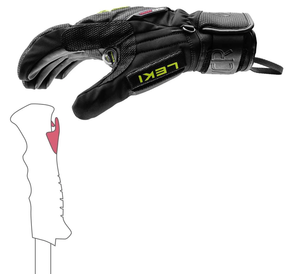 Leki WCR C-Tech 3D, black-ice lemon síruha (black-ice lemon), 3. nézet