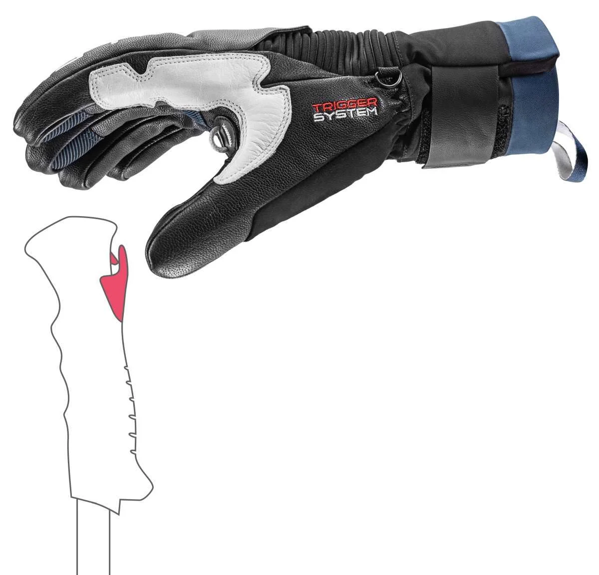 Leki Hevon Pro 3D síruha (black-white-navyblue), 3. nézet