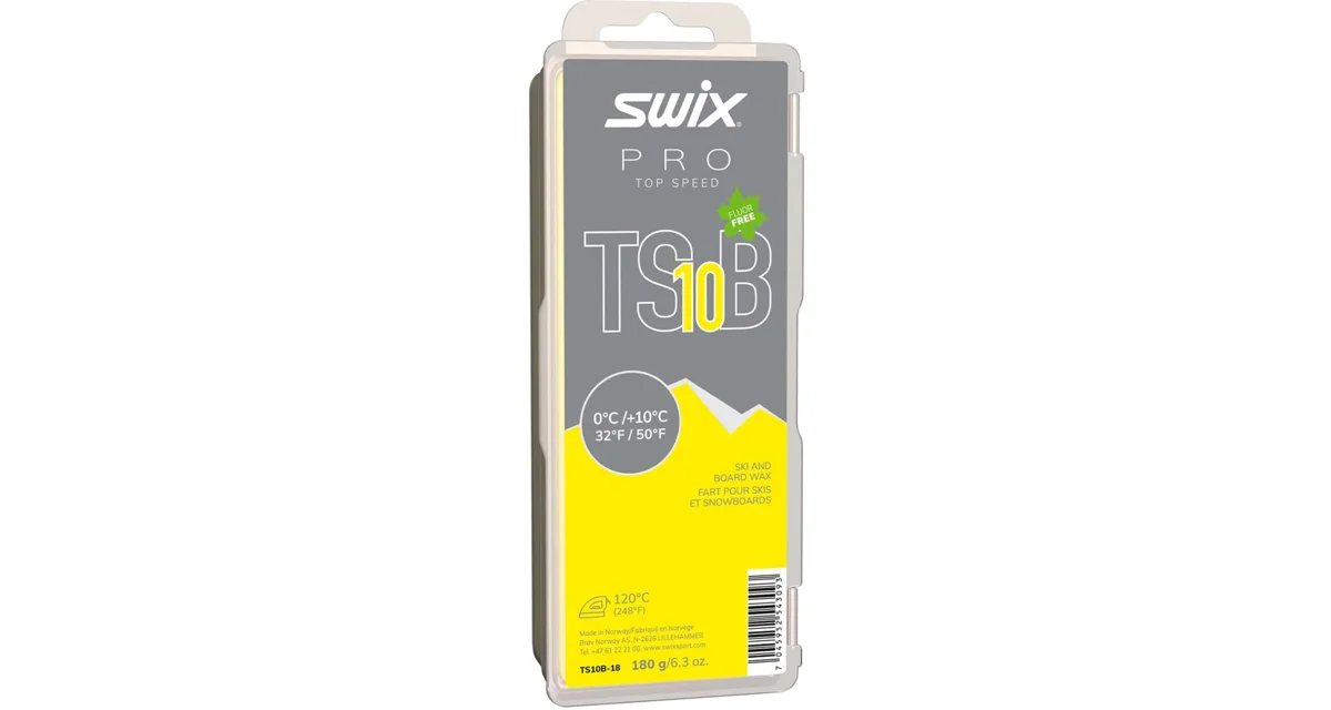 Swix Glide wax TS10 Black, 0°C/+10°C, 180g