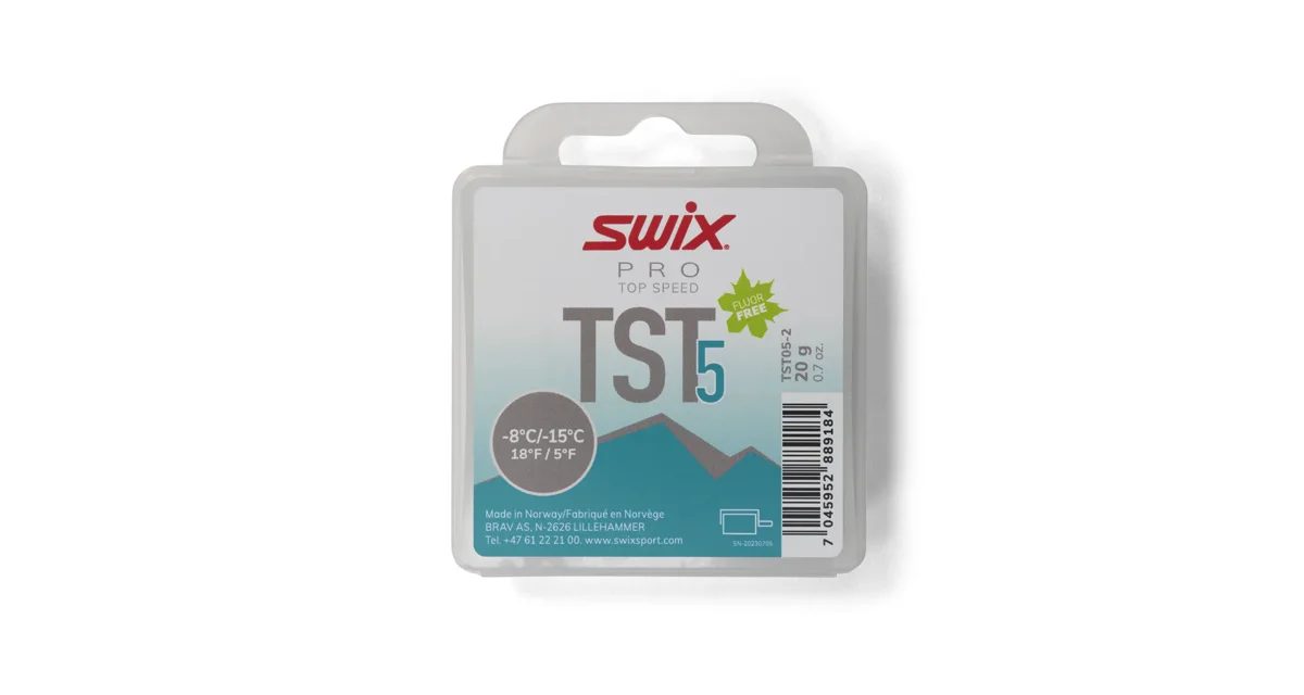 Swix Glide wax TS5 Turbo Turquoise, -8 °C/-15°C, 20g